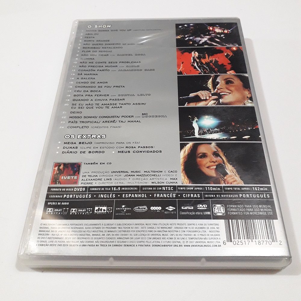 DVD Ivete Zangalo no maracanã DVD - Ivete Zangalo no Maracanã - Imagem 3