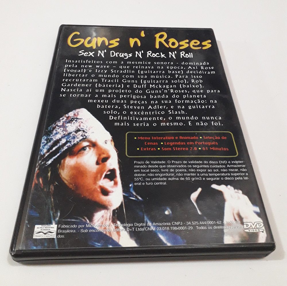 DVD Guns n roses DVD - Gun's Roses - Sex n'drugs n'rock - Imagem 2